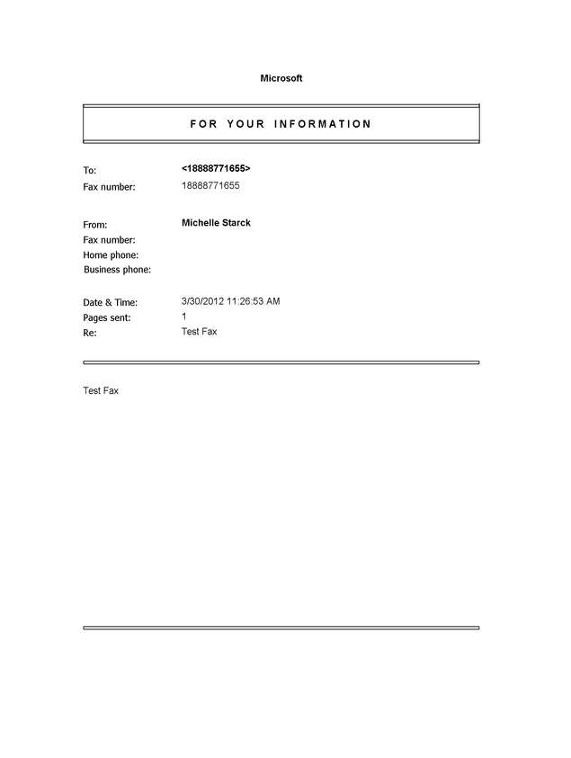 Fax page