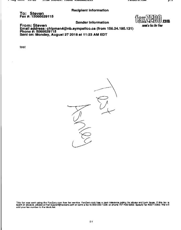 Fax page