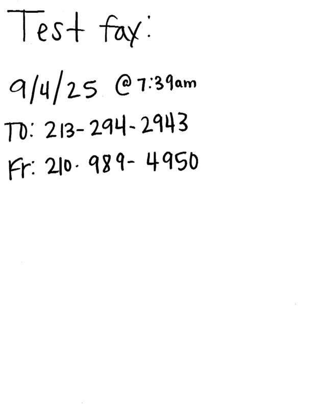 Fax page