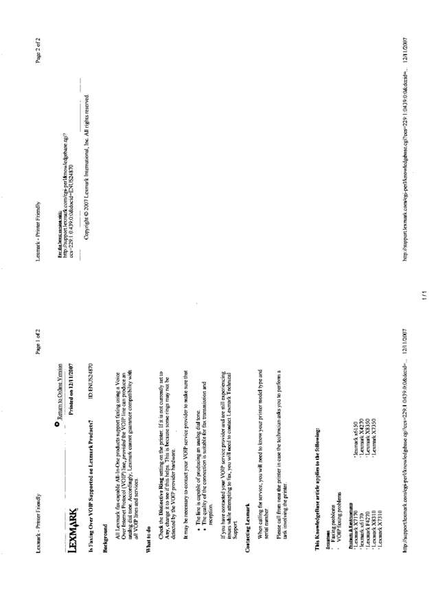 Fax page