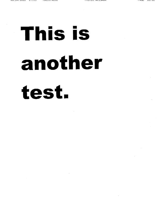 Fax page
