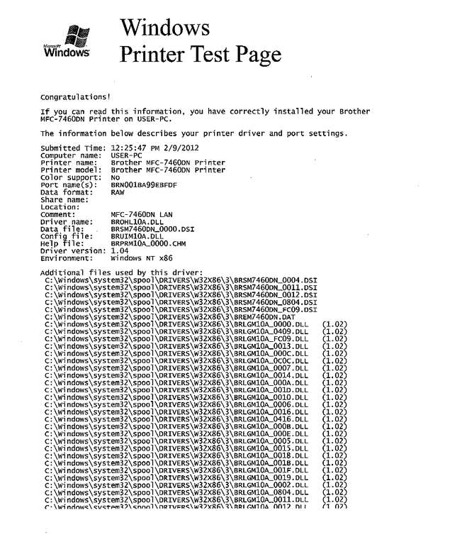 Fax page