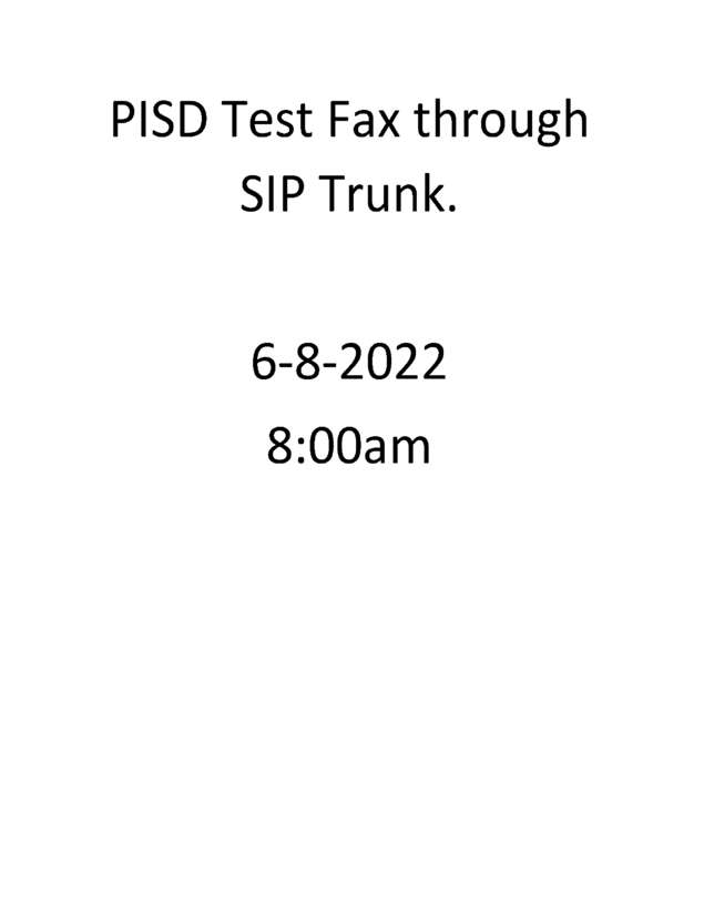 Fax page