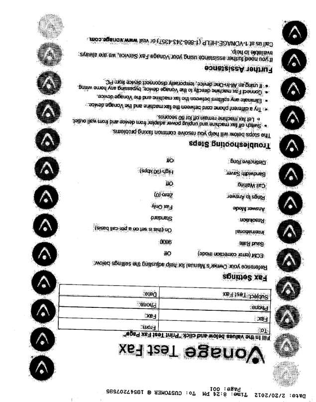 Fax page