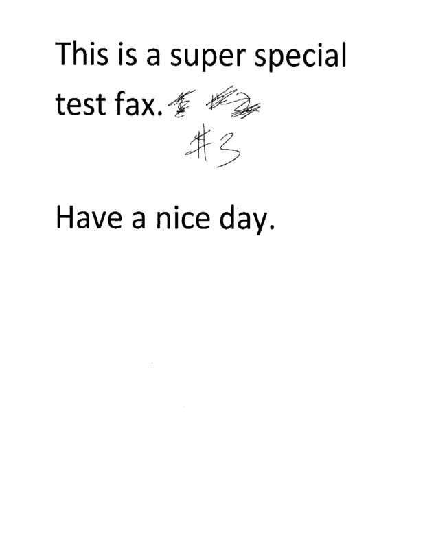 Fax page
