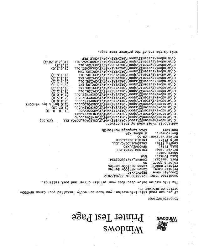 Fax page