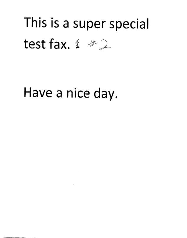Fax page