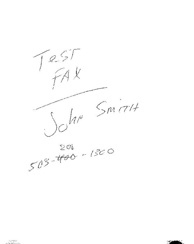 Fax page