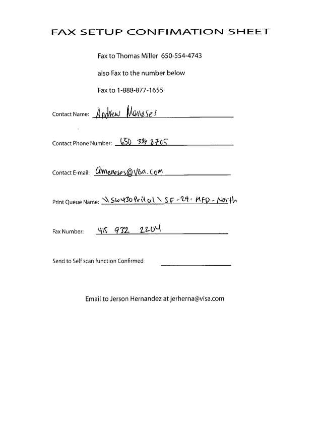 Fax page