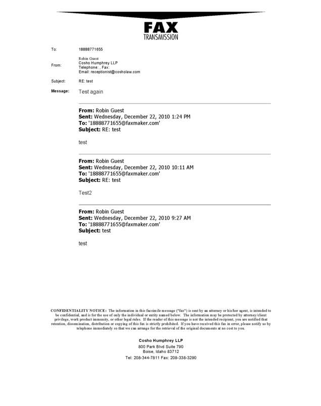 Fax page