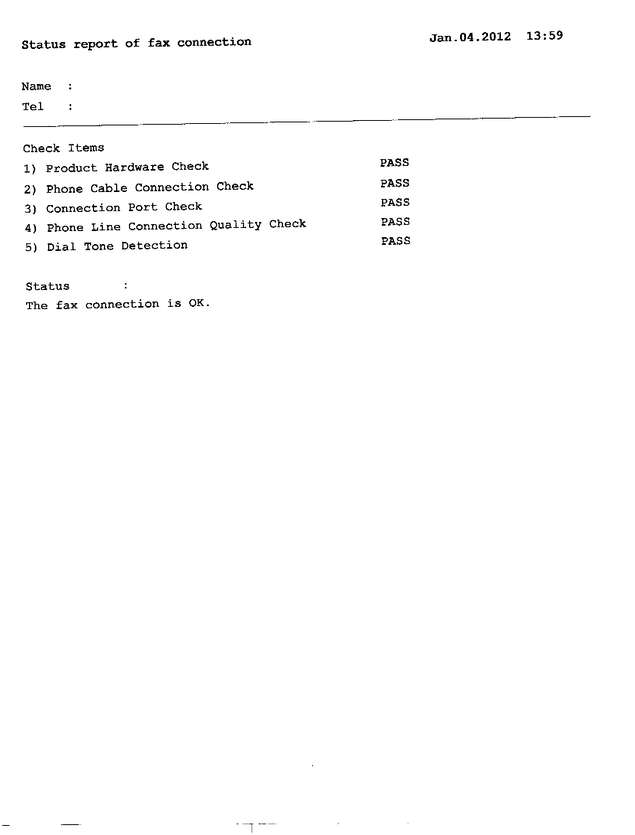 Fax page