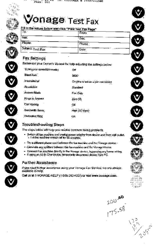Fax page