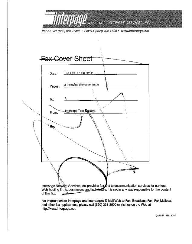Fax page
