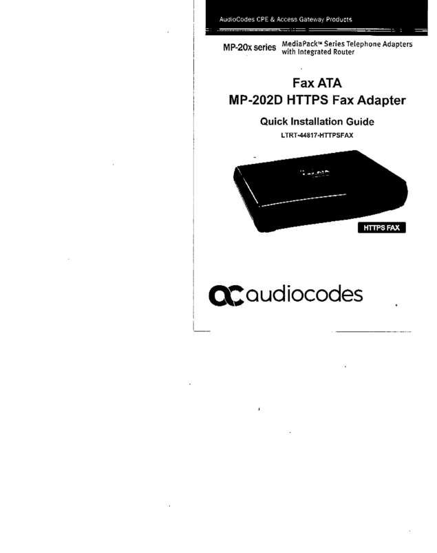 Fax page