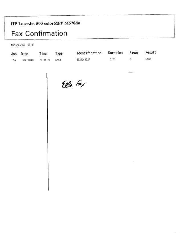 Fax page