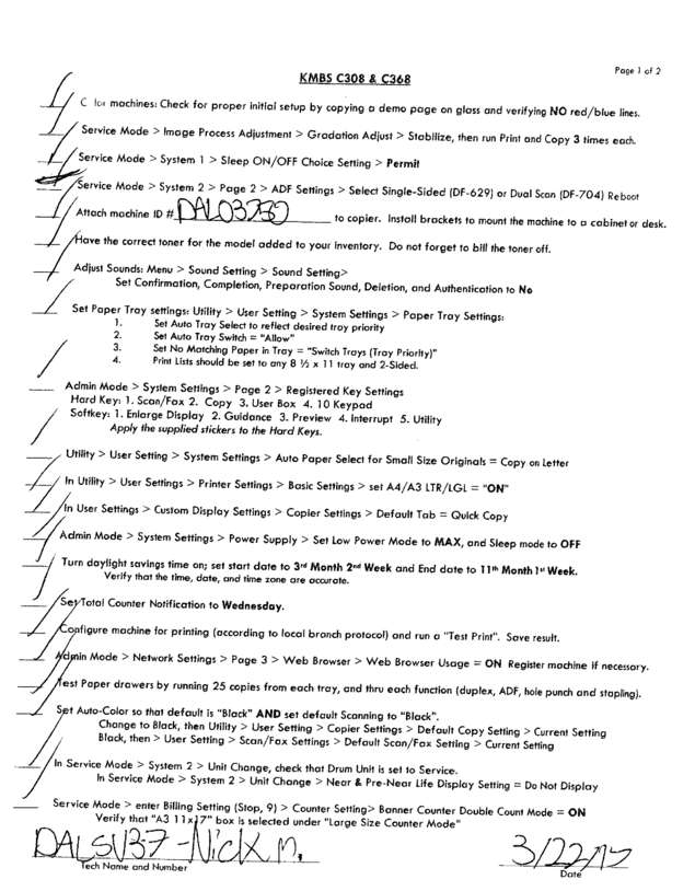 Fax page