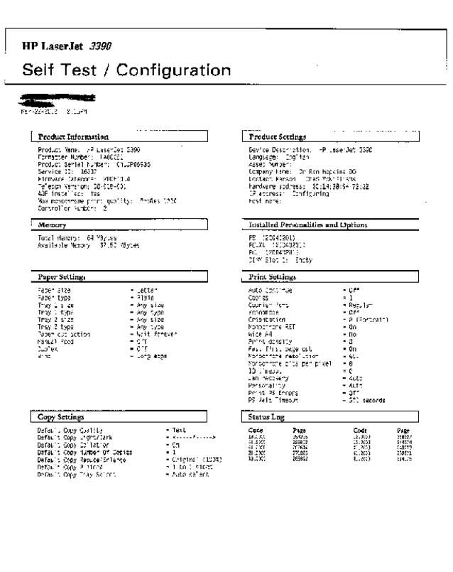 Fax page