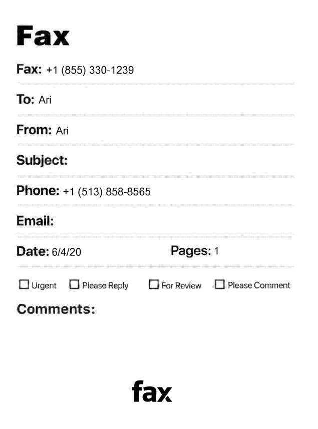 Fax page