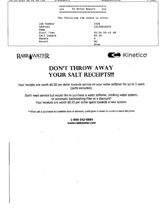 Fax page