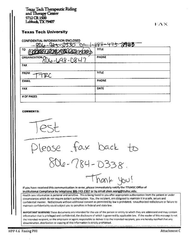 Fax page