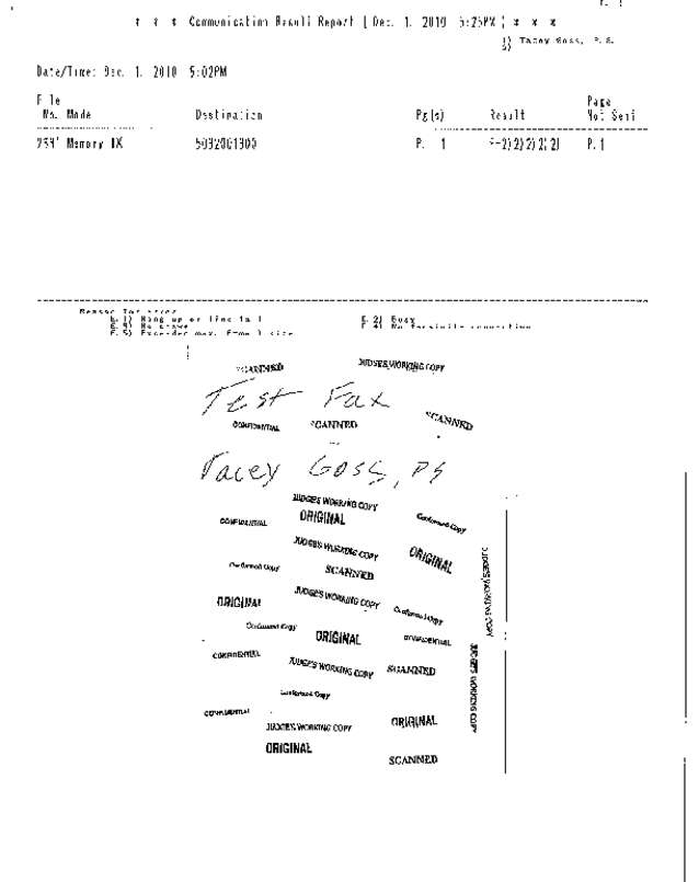 Fax page
