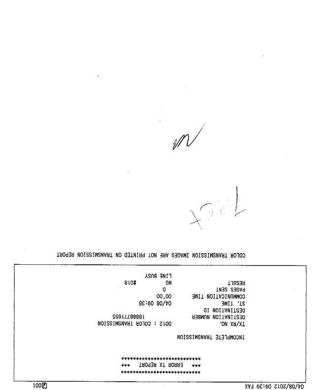 Fax page