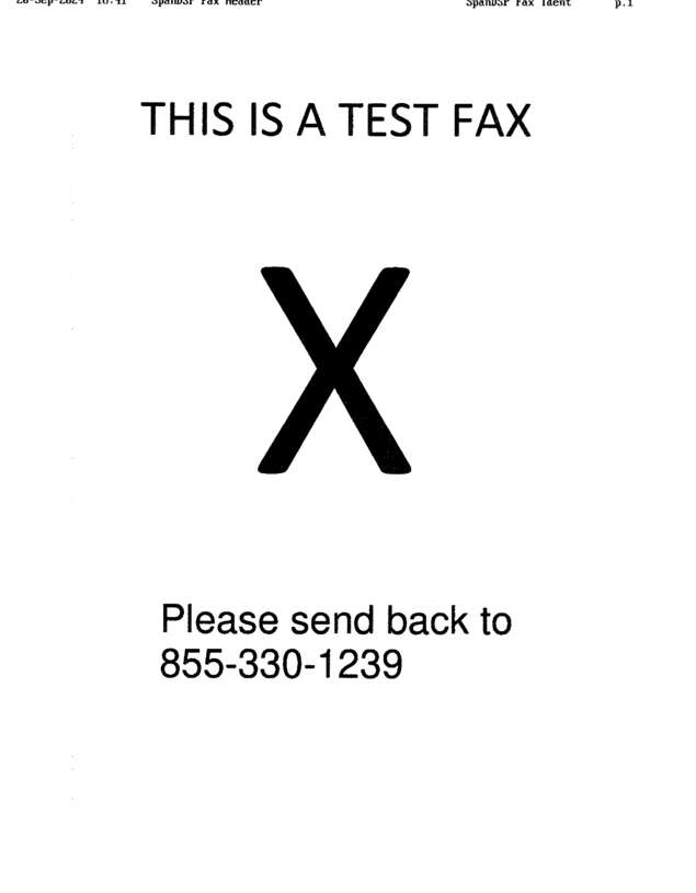 Fax page