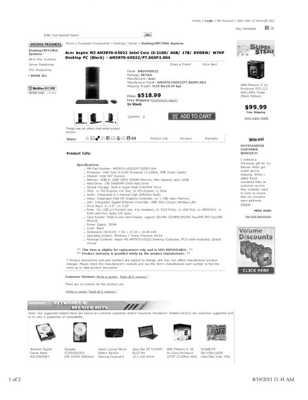 Fax page