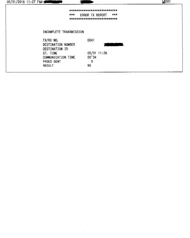 Fax page