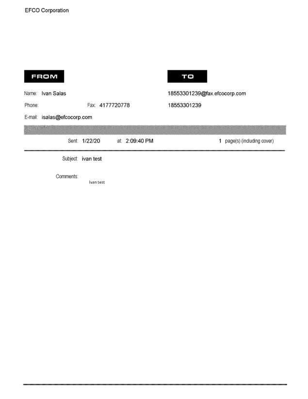 Fax page