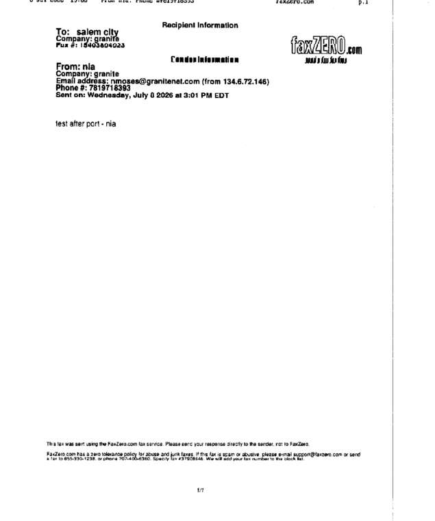 fax page