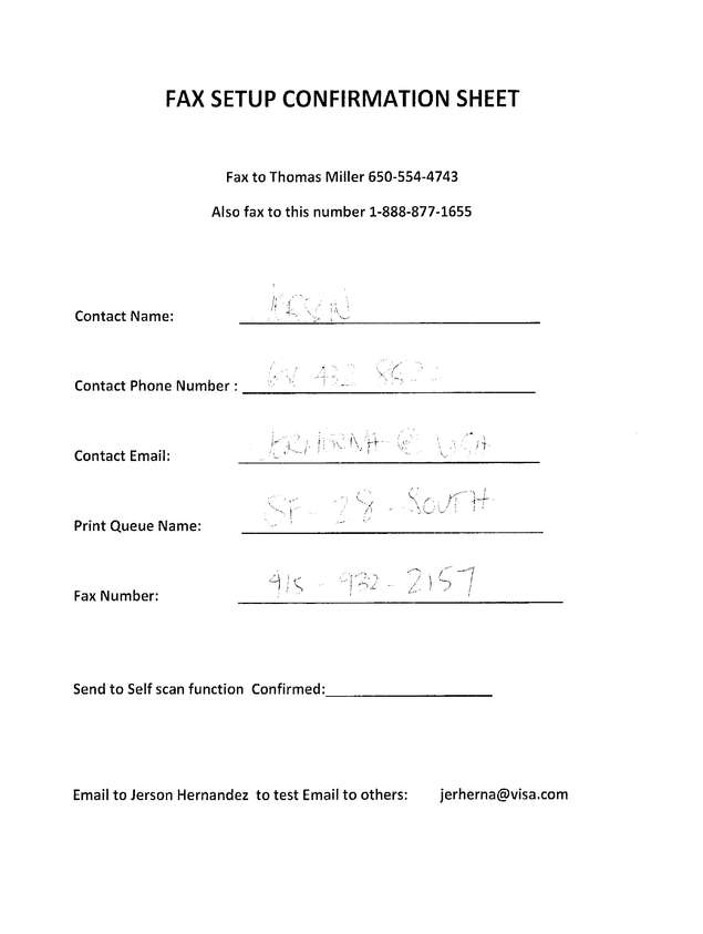 Fax page