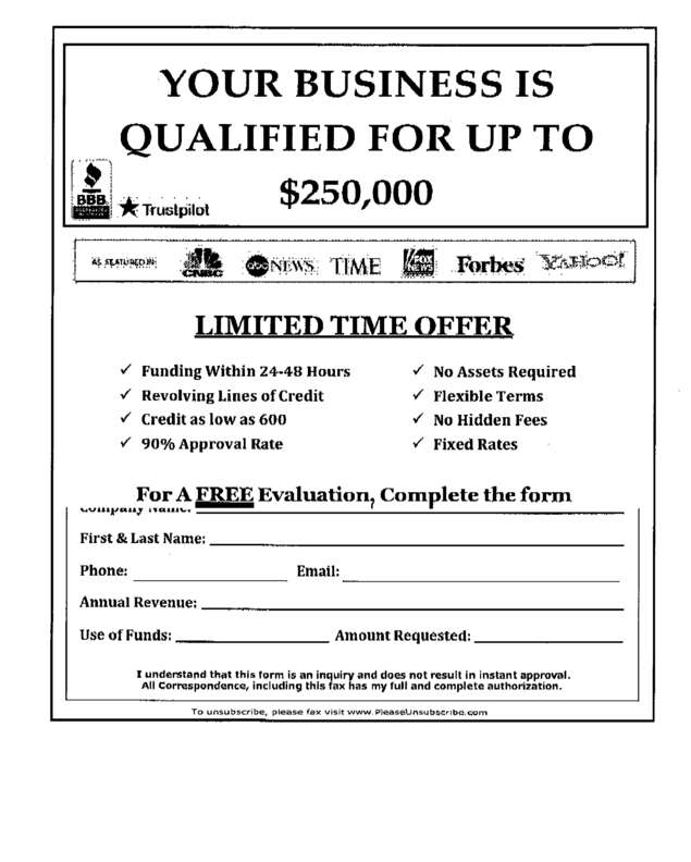 Fax page