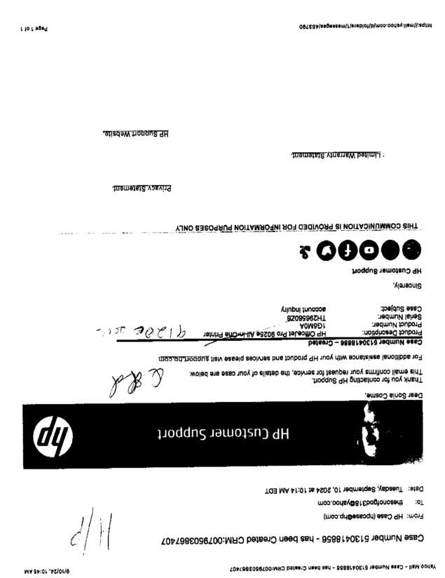 Fax page