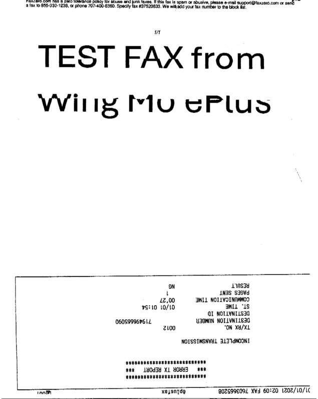 fax page
