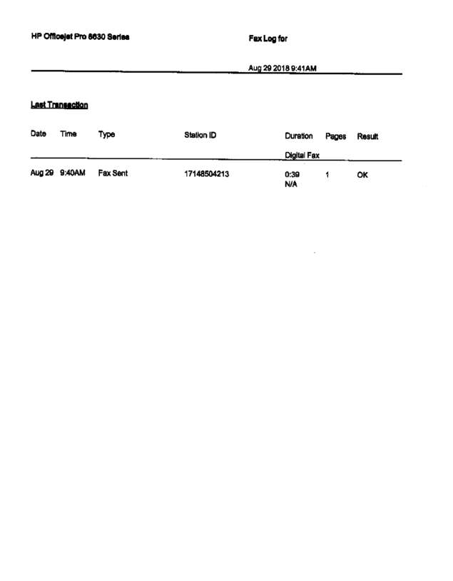 Fax page
