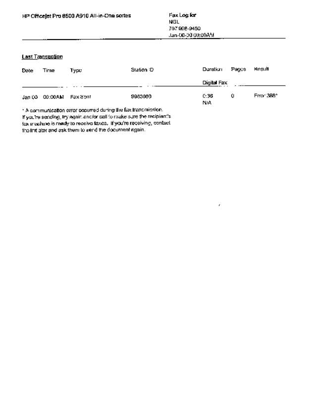 Fax page