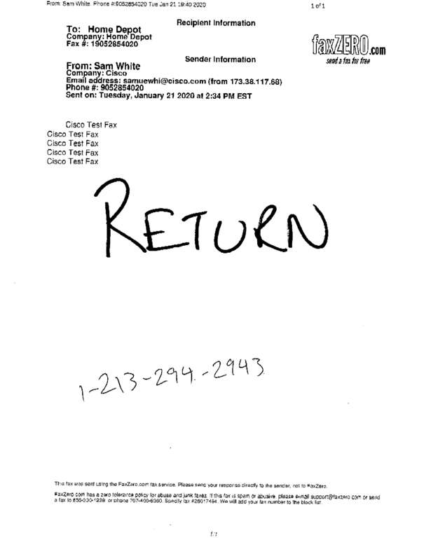 Fax page