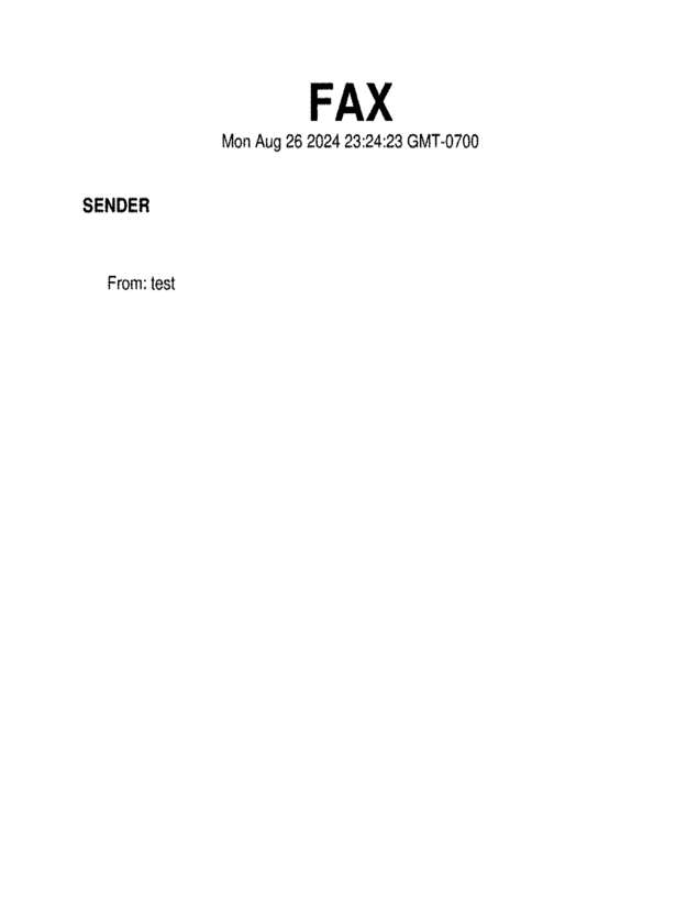 Fax page