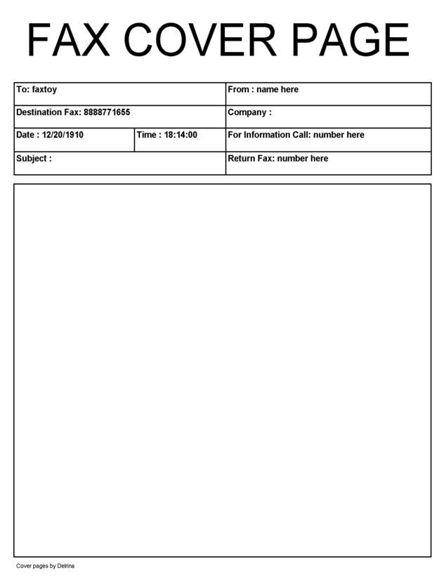 Fax page
