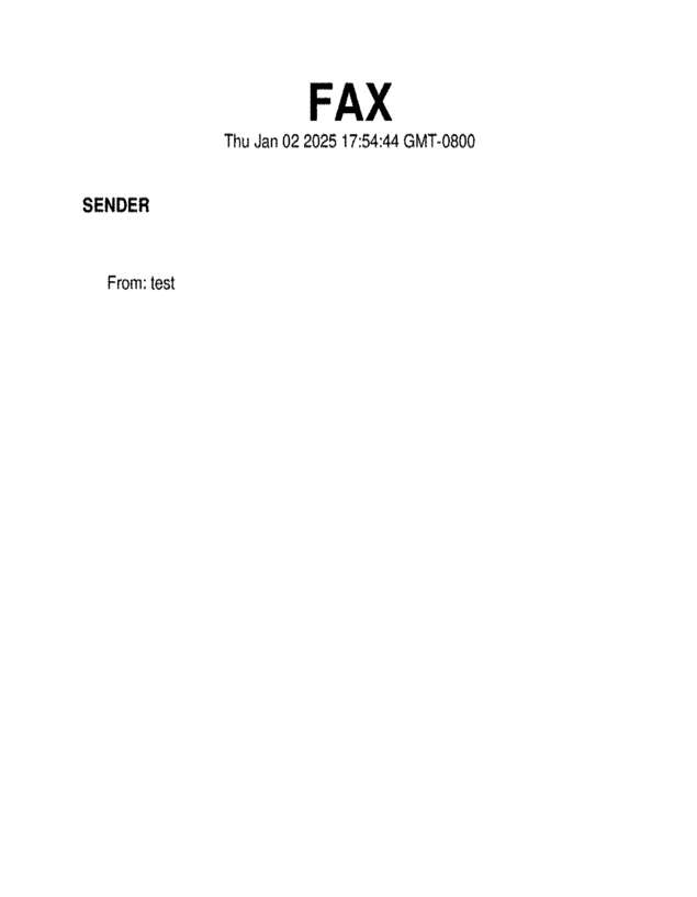 Fax page
