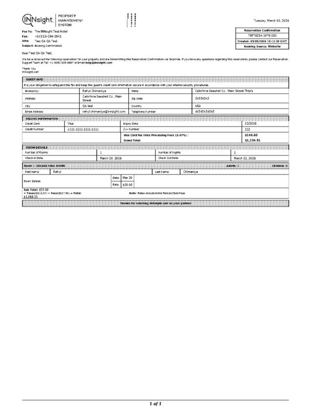 Fax page