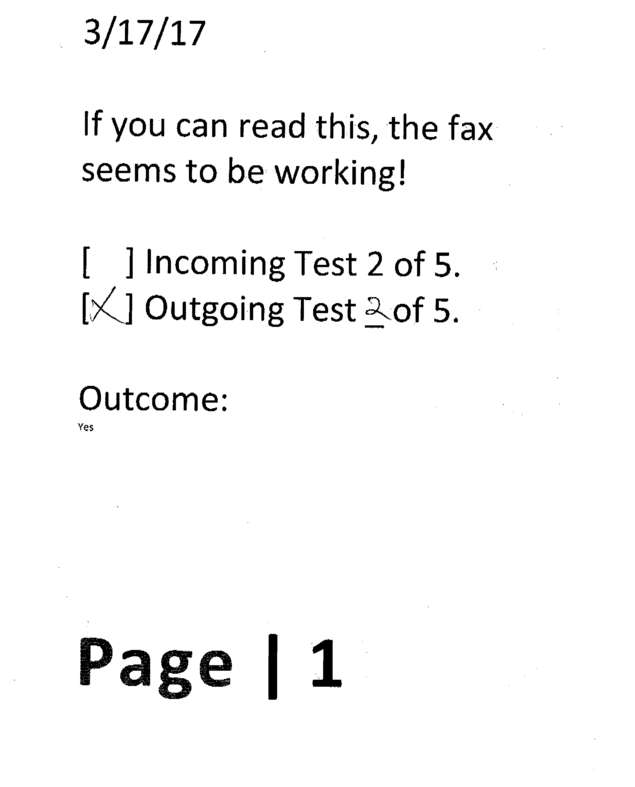 Fax page