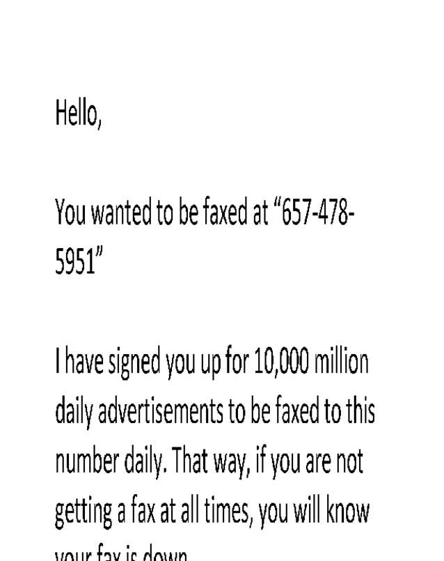 Fax page