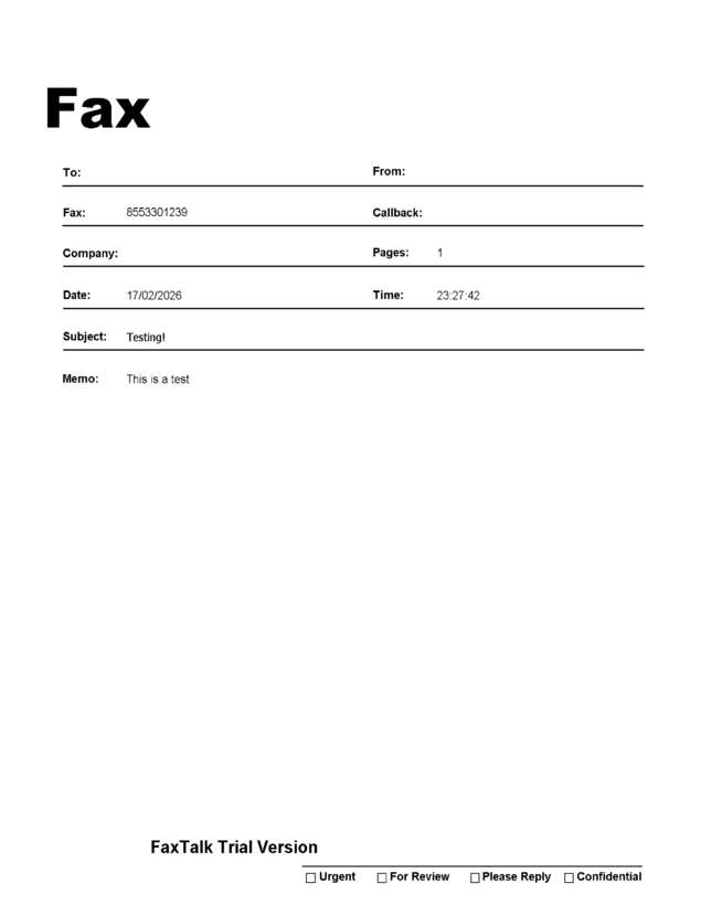 fax page