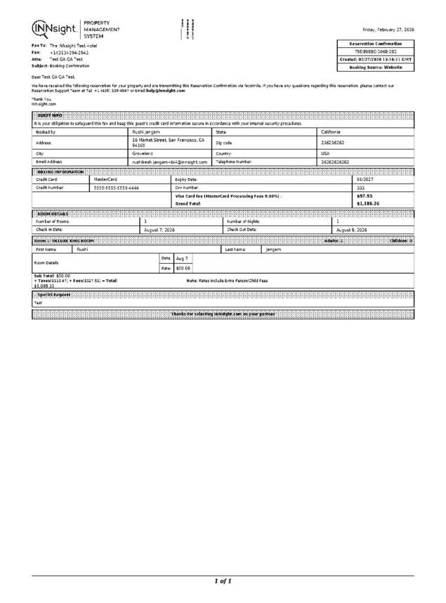 Fax page