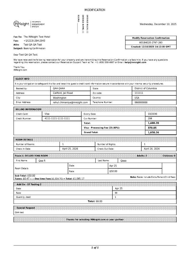Fax page