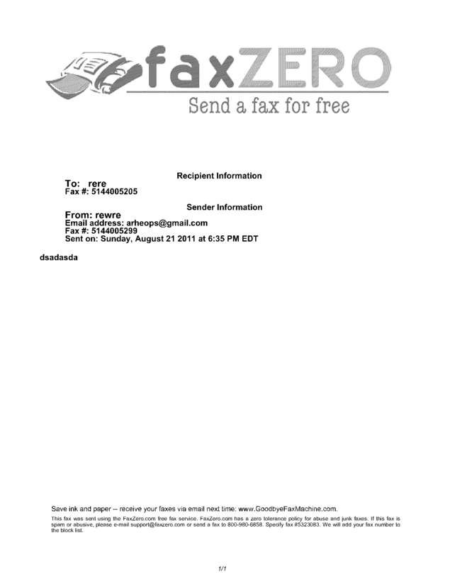 fax page