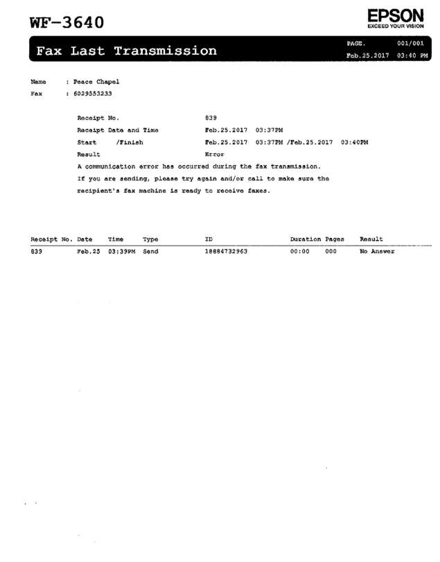 Fax page