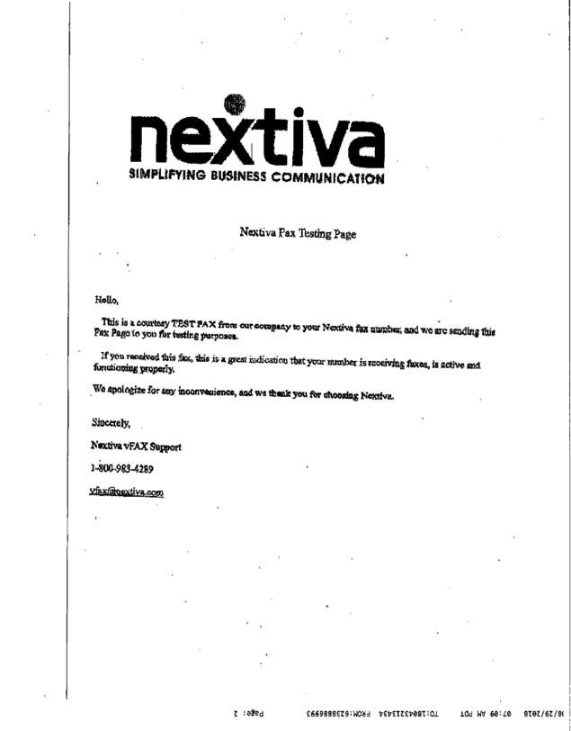 Fax page